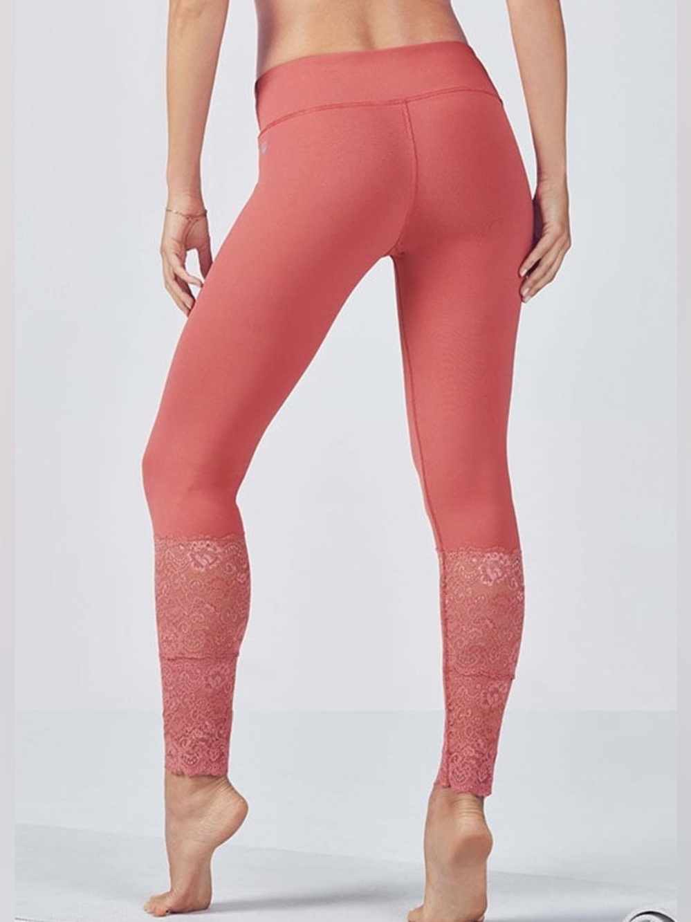 Fabletics dusty rose floral Salar Statement PowerHold® Leggings S